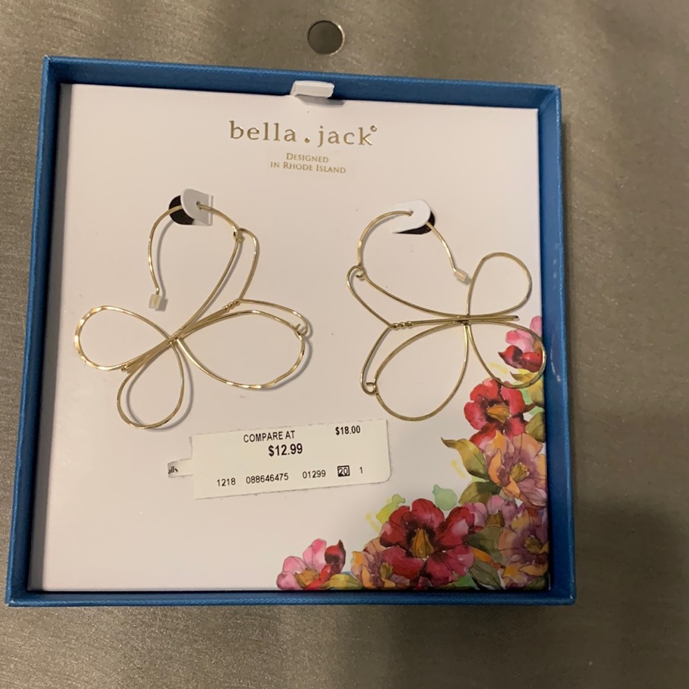Butterfly earrings.